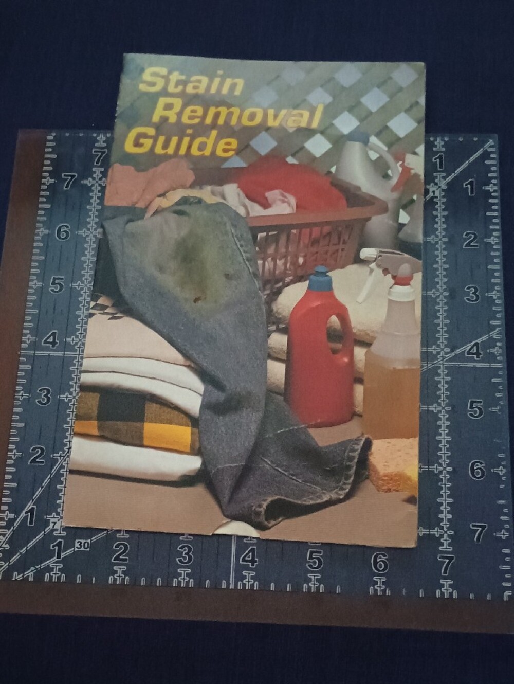 Vintage 1990 Perrygraf Stain Removal Guide Slide Chart